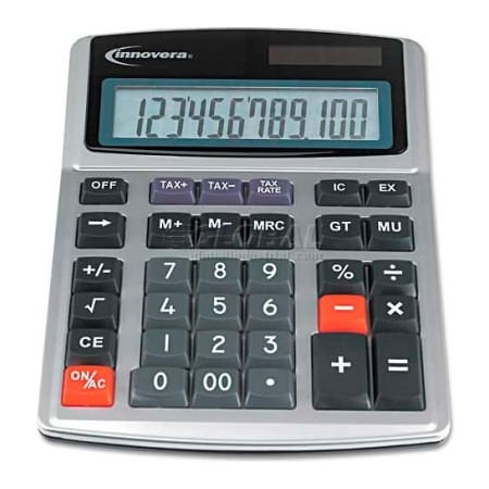 Innovera Innovera 15971 Large Digit Commercial Calculator, 12-Digit LCD, Dual Power, Silver 15975